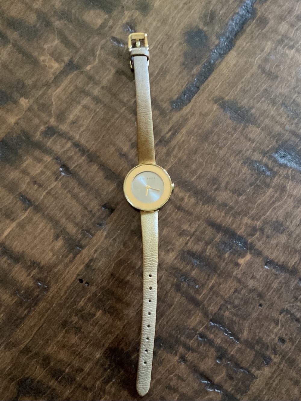 Ted Baker London BKPLE909 Rose Gold Watch Reversible Leather Strap